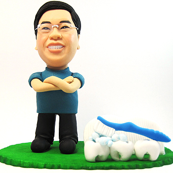 牙醫公仔名片座